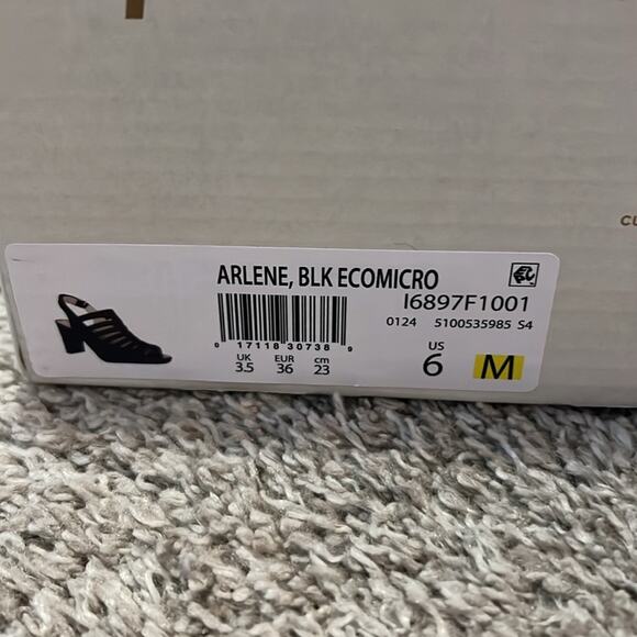 NIB Life Stride Soft Comfort Black Arlene Strappy Dressy Feminine 6 M Heels NEW - Picture 7 of 16